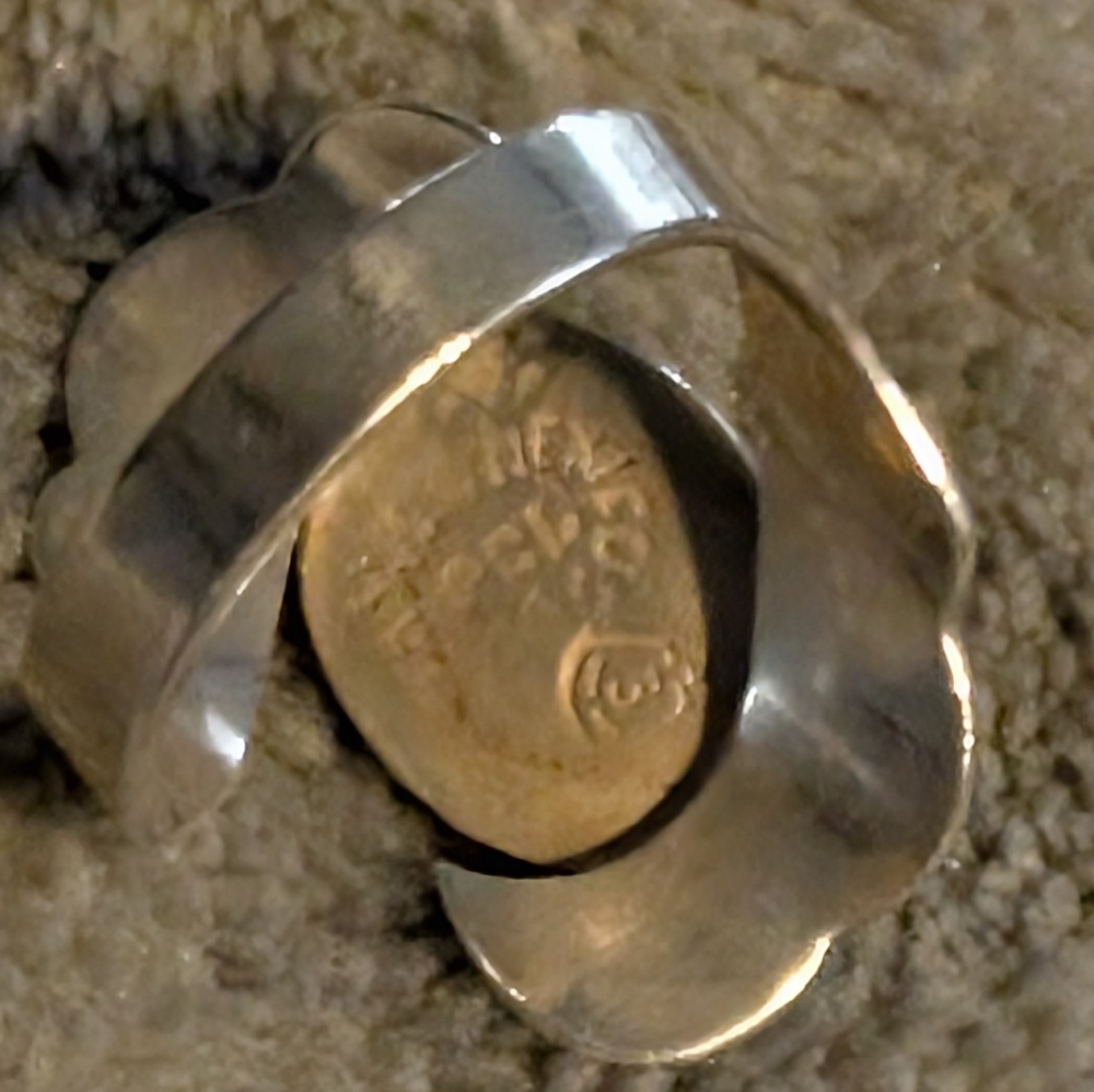 Favorite sterling silver Mexican turquoise stone Ring - Picture 4 of 4